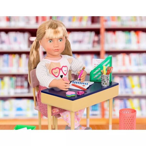 Our Generation Brilliant Bureau Home Desk Accessory Set For 18" Dolls - Picture 3 of 7